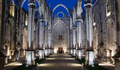 Lisbon's Roofless Carmo Convent on a September Afternoon